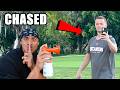 GOLF COURSE AIR HORN PRANK CHASED