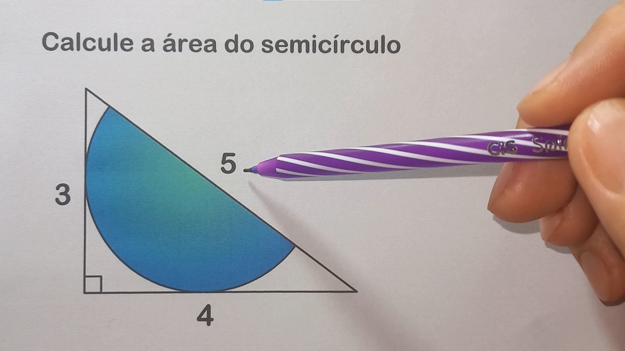 AREA OF A SEMICIRCLE INSCRIBED IN A TRIANGLE