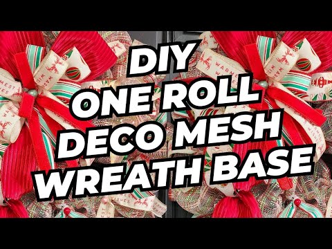 DIY ONE ROLL DECO MESH WREATH BASE | Beginner Friendly Tutorial