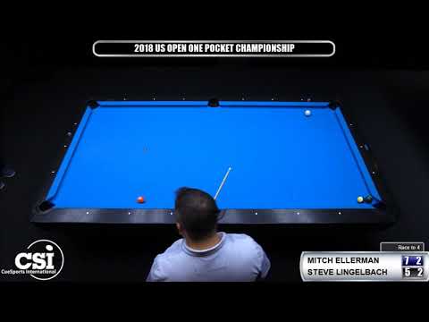 2018 US Open One Pocket Championship: Mitch Ellerman vs Steve Lingelbach (Part 2 of 2)