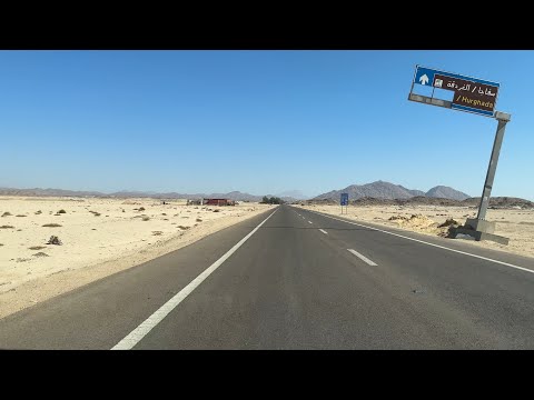 4K Scenic Drive from Luxor to Hurghada with Panoramic View of the Steppe and Desert of Egypt in 2023