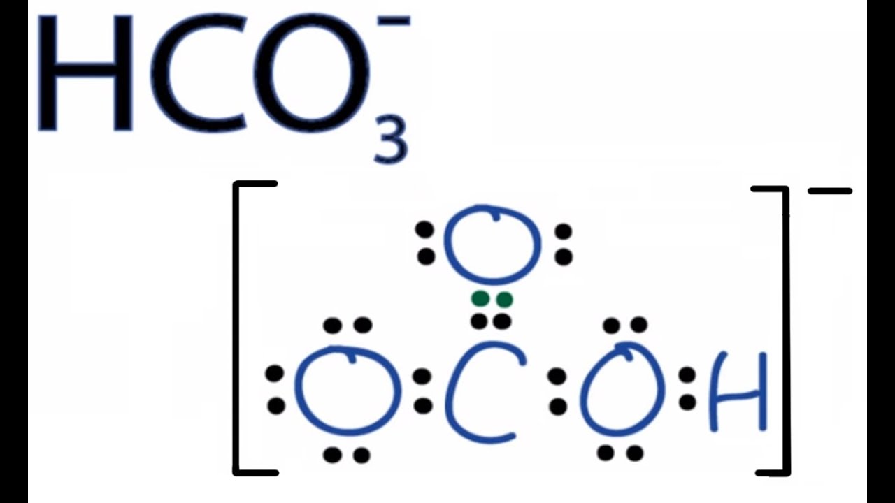 HCO3- Lewis Structure: How to Draw the Lewis Structure for HCO3-