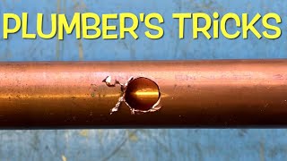 How to solder a hole in a copper pipe. Plumber