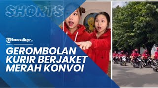 Viral Video Kurir-kurir Berjaket Merah Konvoi, Ternyata Pindahkan Isi Minimarket ke Rumah Sisca Kohl