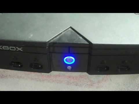 Blue LED custom mod eject/power button front Original Xbox