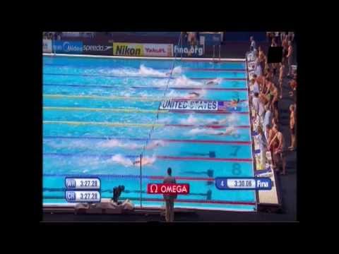 WC Swimming Barcelona 2013 : Final Men's 4x100m Medley Relay - Race + Interviews + Podium