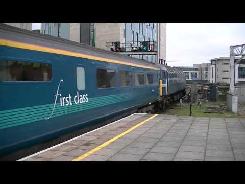 Arriva 57313 thundering out of Cardiff Central