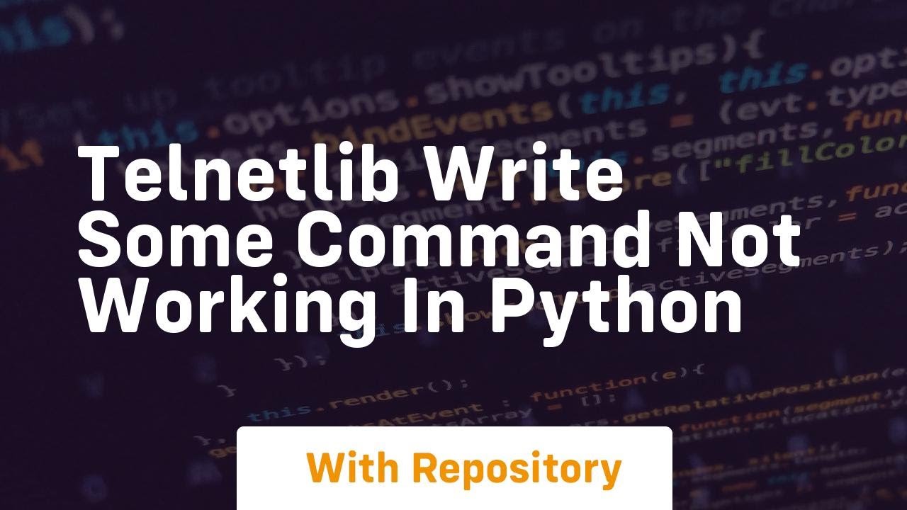 telnetlib write some command not working in Python