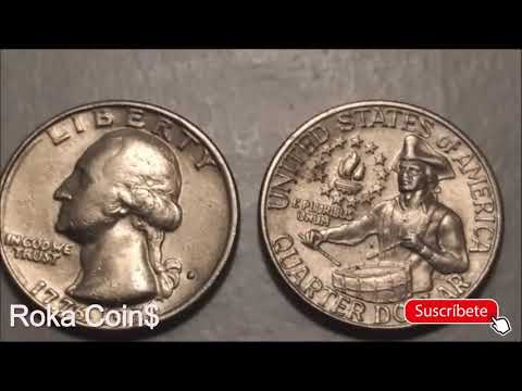 A VERY VALUABLE 25 CENT. DOUBLE-DATED 1776-1976. LETTER D.