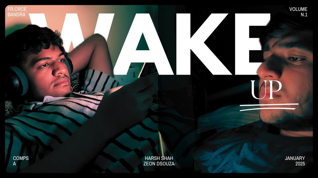 Dramatic poster for WAKEUP, a psychological thriller short film by Meet Mangaonkar