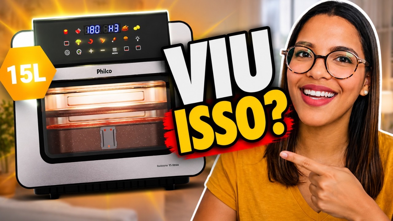 Miniatura da avaliação em vídeo de Air Fryer Oven Philco PAF15B 15L 220V