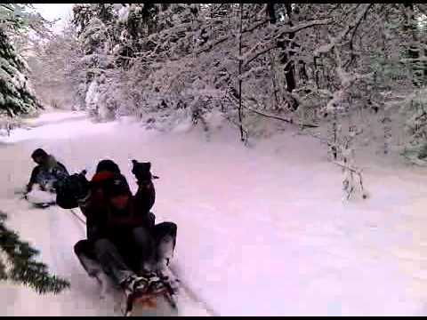 Slee achter de trike door Langenboomse bos