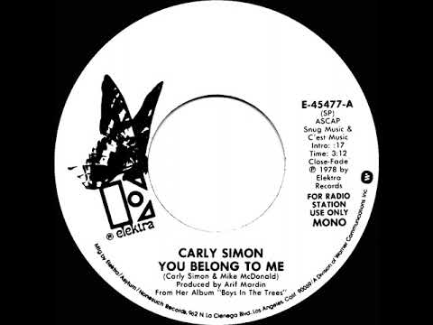 1978 Carly Simon - You Belong To Me (mono radio promo 45)