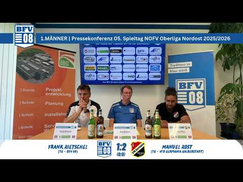Pressekonferenz 5.SpT NOFV Oberliga Nordost: BFV 08 - VfB Germania Halberstadt