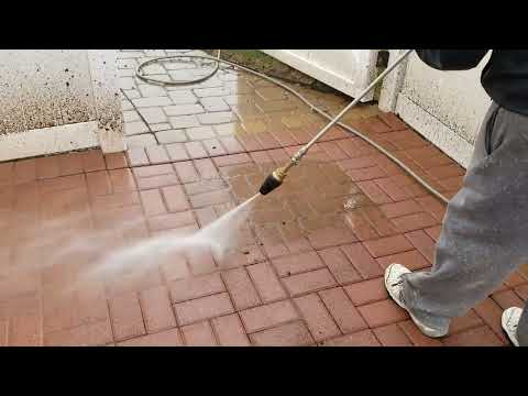 Pressure Washing Red Brick Pavers