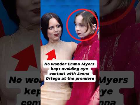 No wonder Emma Myers kept avoiding eye contact with Jenna Ortega at the premiere#shorts #shortvideo