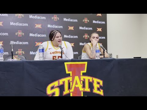 Audi Crooks and Jada Williams postgame interview Baylor | Iowa State women's basketball