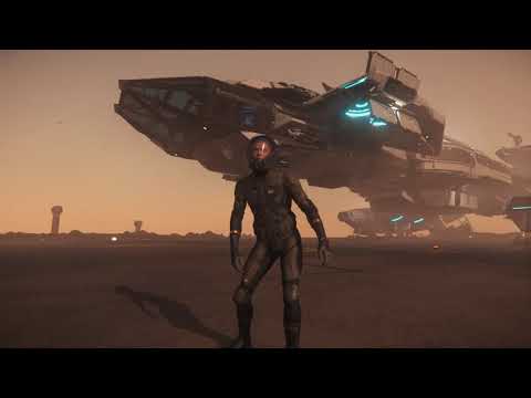 Star Citizen 3.13.1:  Loading Greycat ROC onto Constellation Phoenix during sandstorm
