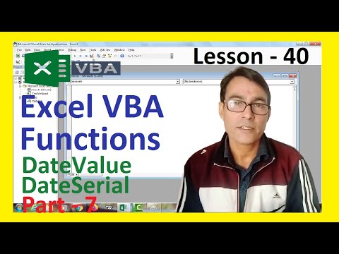 DateValue function in Excel VBA | Excel VBA for beginners - 40 | Excel VBA functions