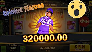 Cricket Heroes Game Big Win 💥 | 320000 Jackpot Spin 😱 | Cricket Slot Game Gameplay 2025