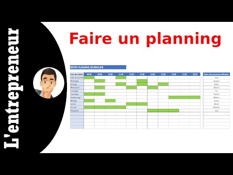 , title : 'Faire un planning Journalier/Hebdomadaire sur Excel'