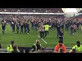 Millwall v Leicester: Pitch Invasion (Filmed from Leicester end)