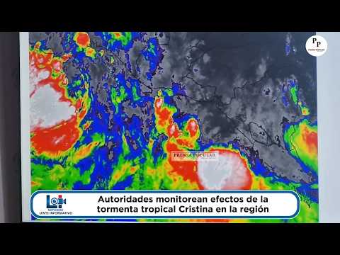 Constante monitoreo por efectos de la tormenta tropical Cristina en la región sur