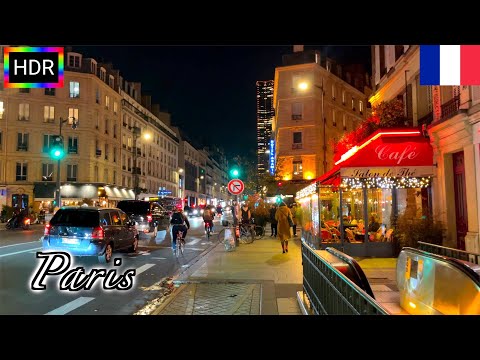 🇫🇷🎄【HDR 4K】Paris Christmas Walk - 6th arrondissement (November, 2021)