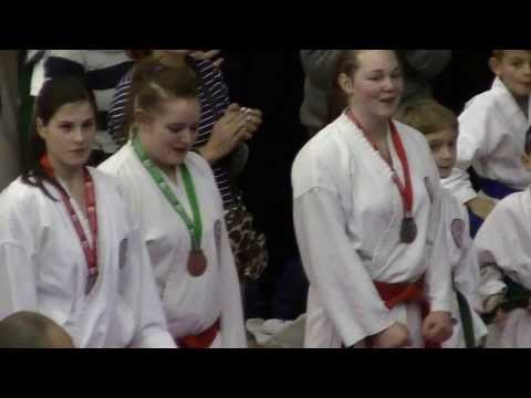 Paula Emeny - Medal Ceremony - GKR Karate National Championship 2013