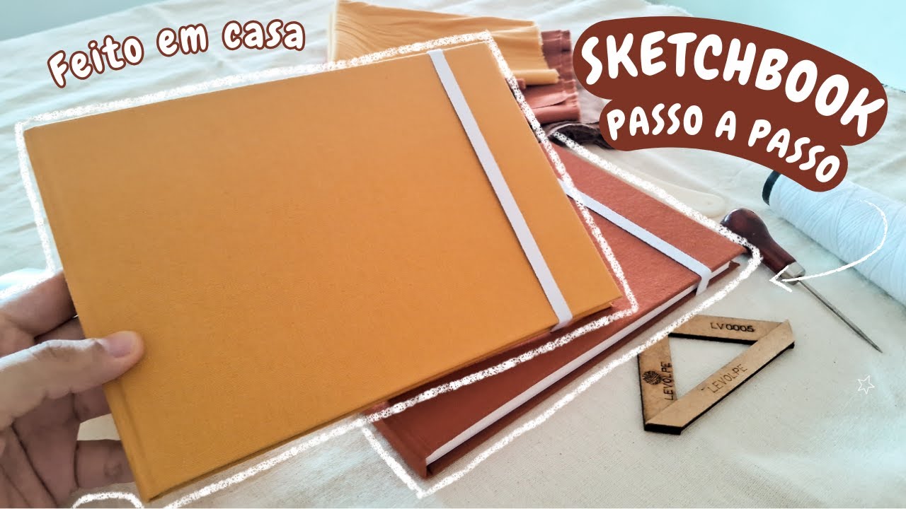 COMO FAZER UM SKETCHBOOK PARA DESENHO DO ZERO | Crie seus próprios cadernos de todos tamanhos