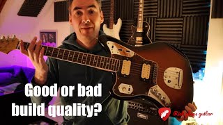 Video thumbnail for Fender Kurt Cobain signature Jaguar build quality by Richplaysguitar