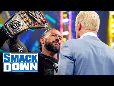 Roman Reigns stands face-to-face with Cody Rhodes before WrestleMania: SmackDown, March 31, 2023