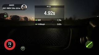BMW 330e Stg2 - 11.75 @117 in 1/4 mile Dragy