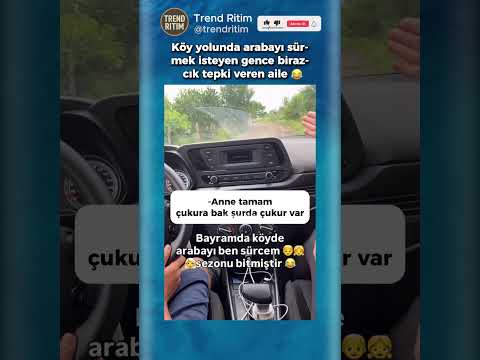 Araba Sürmek İstediğine Pişman Olan Genç 😂😆