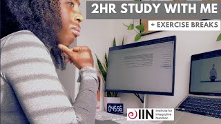 2-Hour Study With Me | Rain Sound 🌧 Pomodoro 50/10 with Exercise Breaks