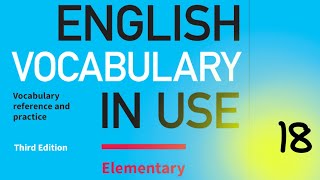 18. Cambridge English Vocabulary In Use || Elementary || Unit 18 || Holidays