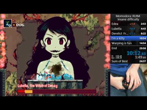 Momodora: RUtM any% insane difficulty speedrun in 25:11 RTA (one handed)