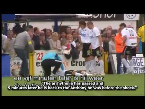 Soccer Player Anthony Van Loo has a cardiac arrhythmia and ICD fires.