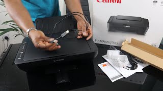 LEARN HOW TO SET UP CANON MG2555S PRINTER TO PC USING USB CABLE