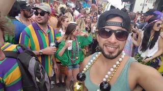 Somewhere in Bourbon Street. Mardi Gras. New Orleans, February 2017