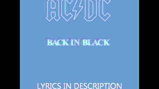 AC/DC BACK IN BLACK WHIT LYRICS HQ