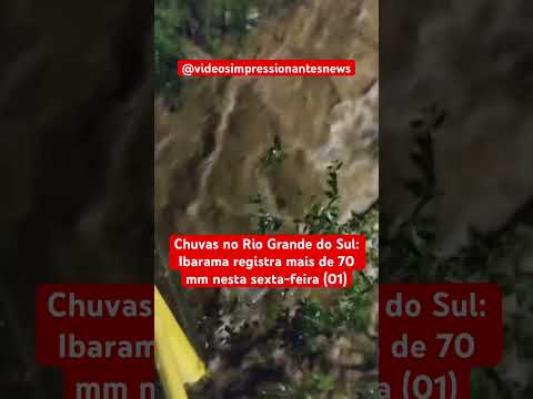 O município de Ibarama registrou mais de 70 mililitros na noite desta sexta-feira (01)