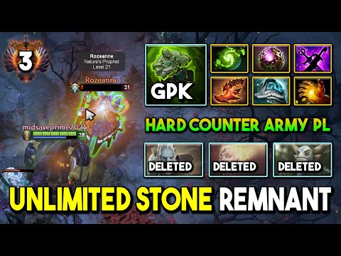 UNLIMITED STONE REMNANT MID By Gpk Earth Spirit OC + Refresher 100% Hard Counter Army GOD PL DotA 2
