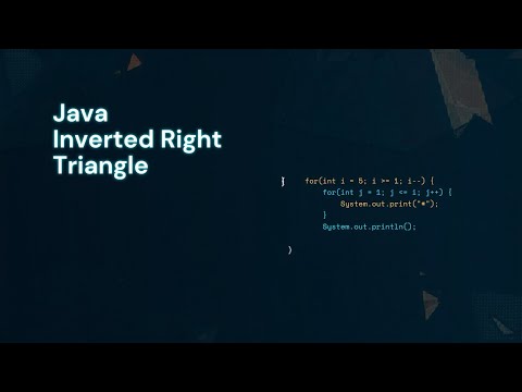 Java Inverted Right Triangle Pattern Program Star Pattern Using Loops Part 6