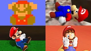 EVOLUTION OF MARIO DEATHS &amp  GAME OVER SCRE