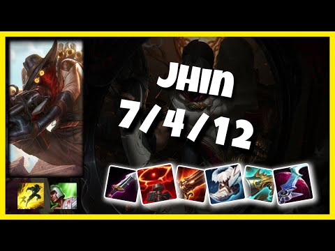 Jhin EU Challenger BOT (7/4/12) Gameplay Replay - Patch 10.24