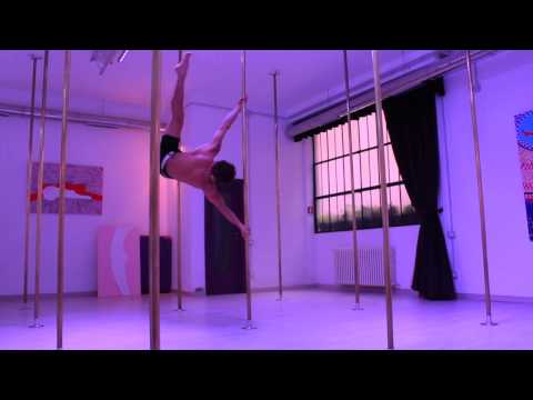 Marion Crampe and Alex Shchukin pole dance duo
