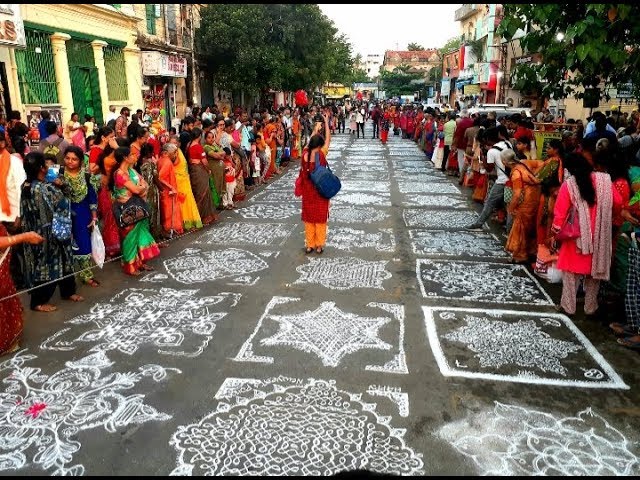 Mylapore kolam competition designs