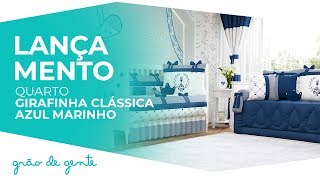 Quarto de Bebê Girafinha Clássica Azul Marinho - Grão de Gente