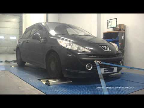 Peugeot 207 1.6 thp 150cv SP95 Reprogrammation Moteur @ 170cv Digiservices Paris 77 Dyno